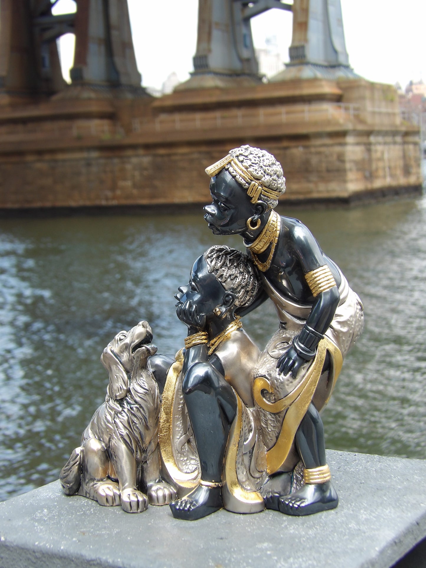 A close-knit family with loyal dog