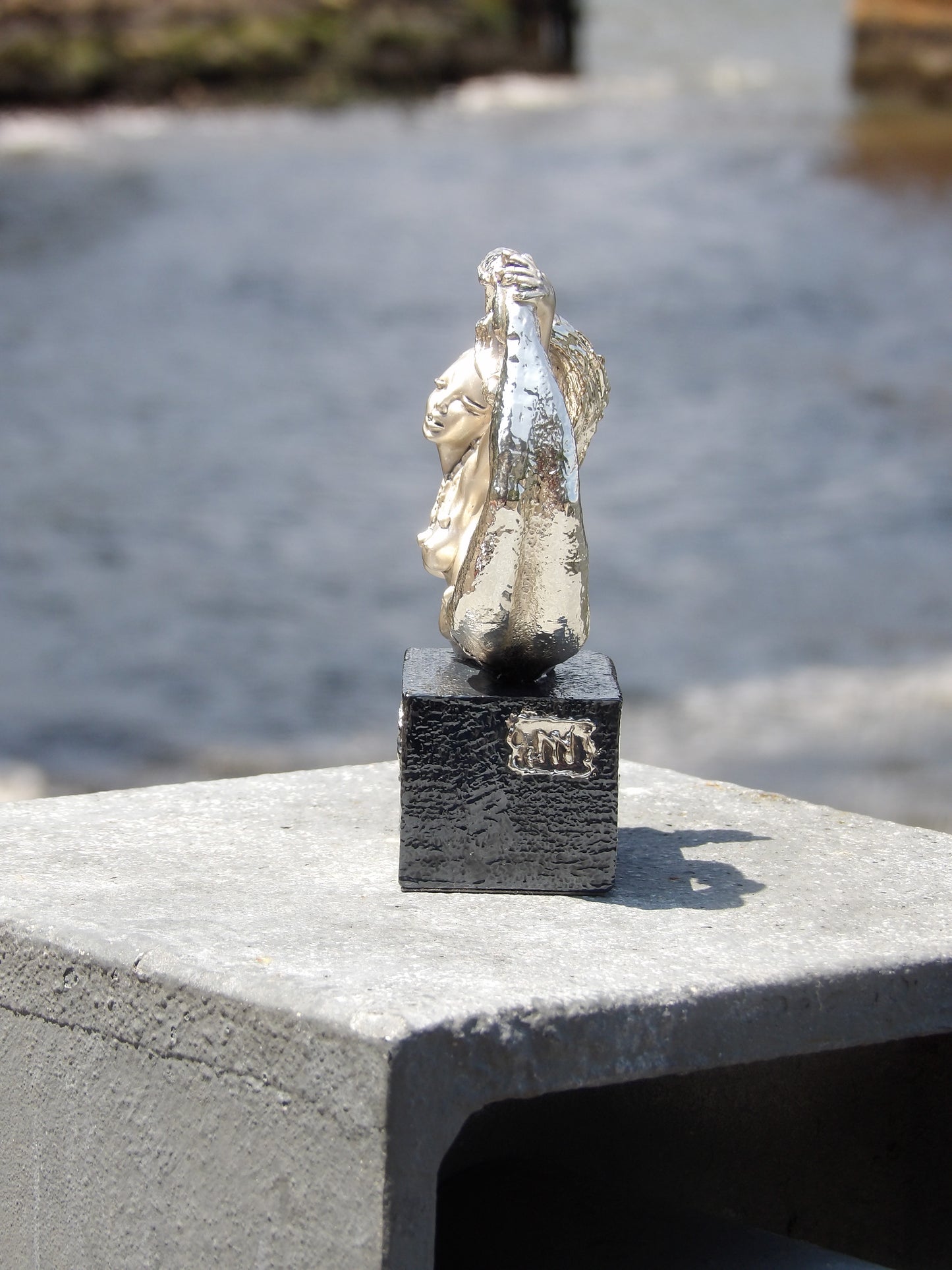 Silver-Coated Resin Zodiac Sign “Scorpio” with Black Finish