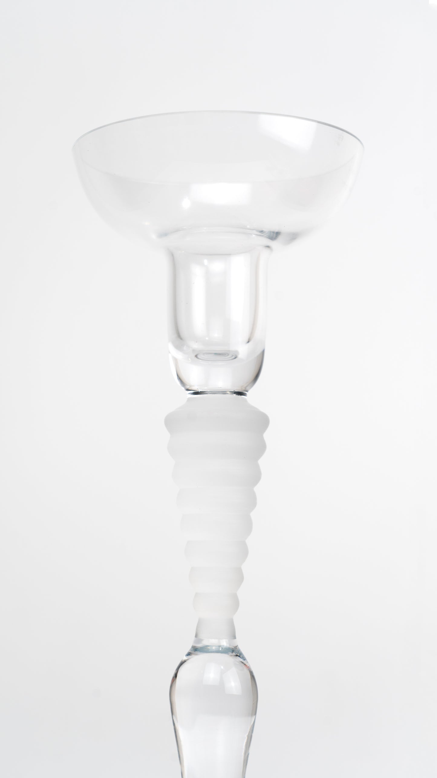 Clear glass candle holder