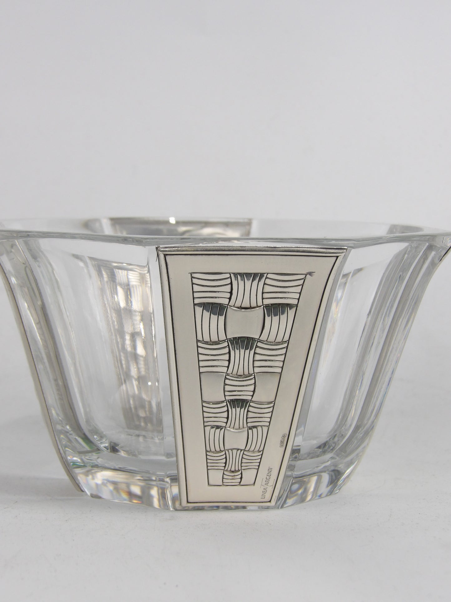 Crystal Bowl with silver coated bilaminate