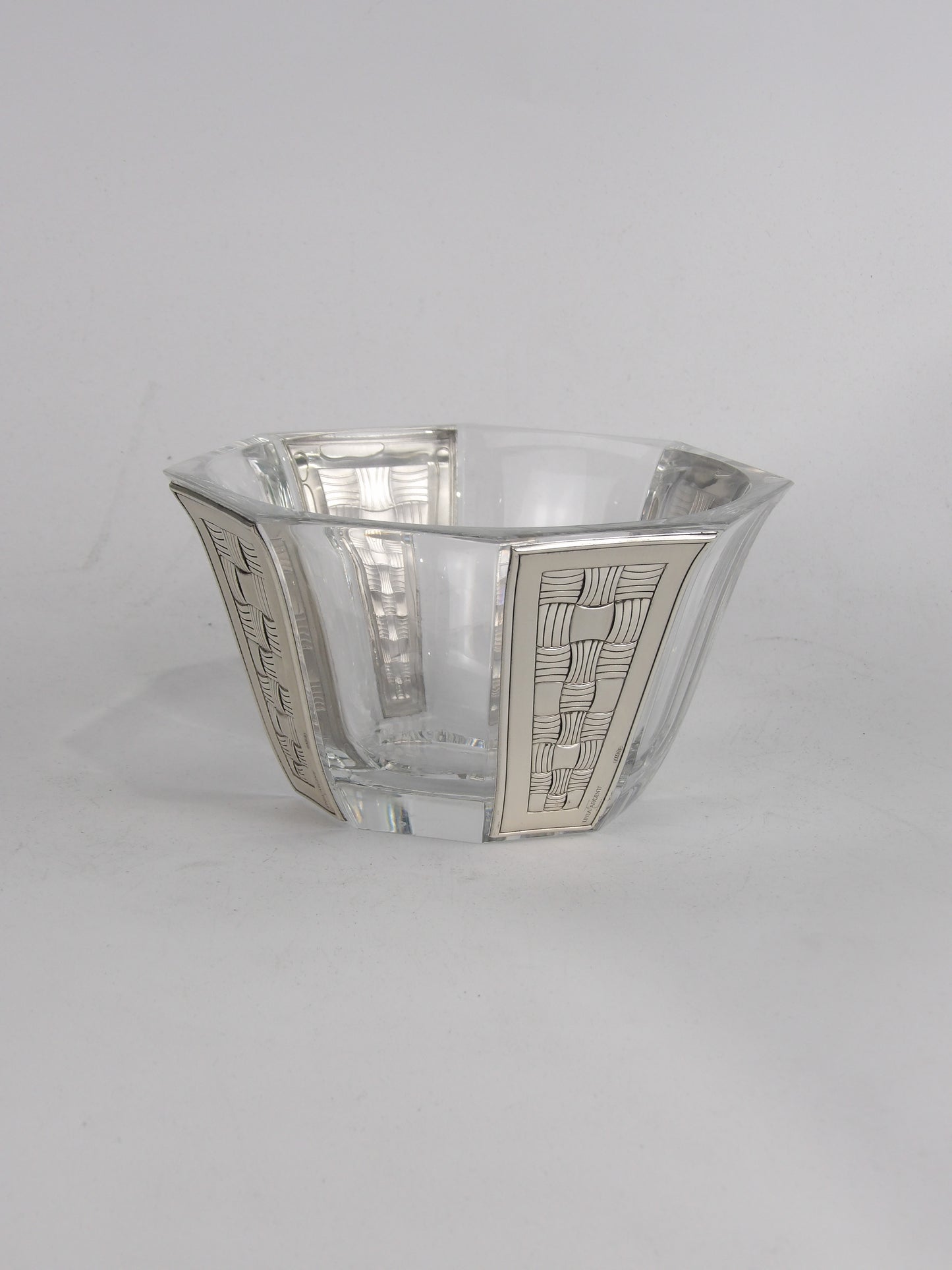 Crystal Bowl with silver coated bilaminate