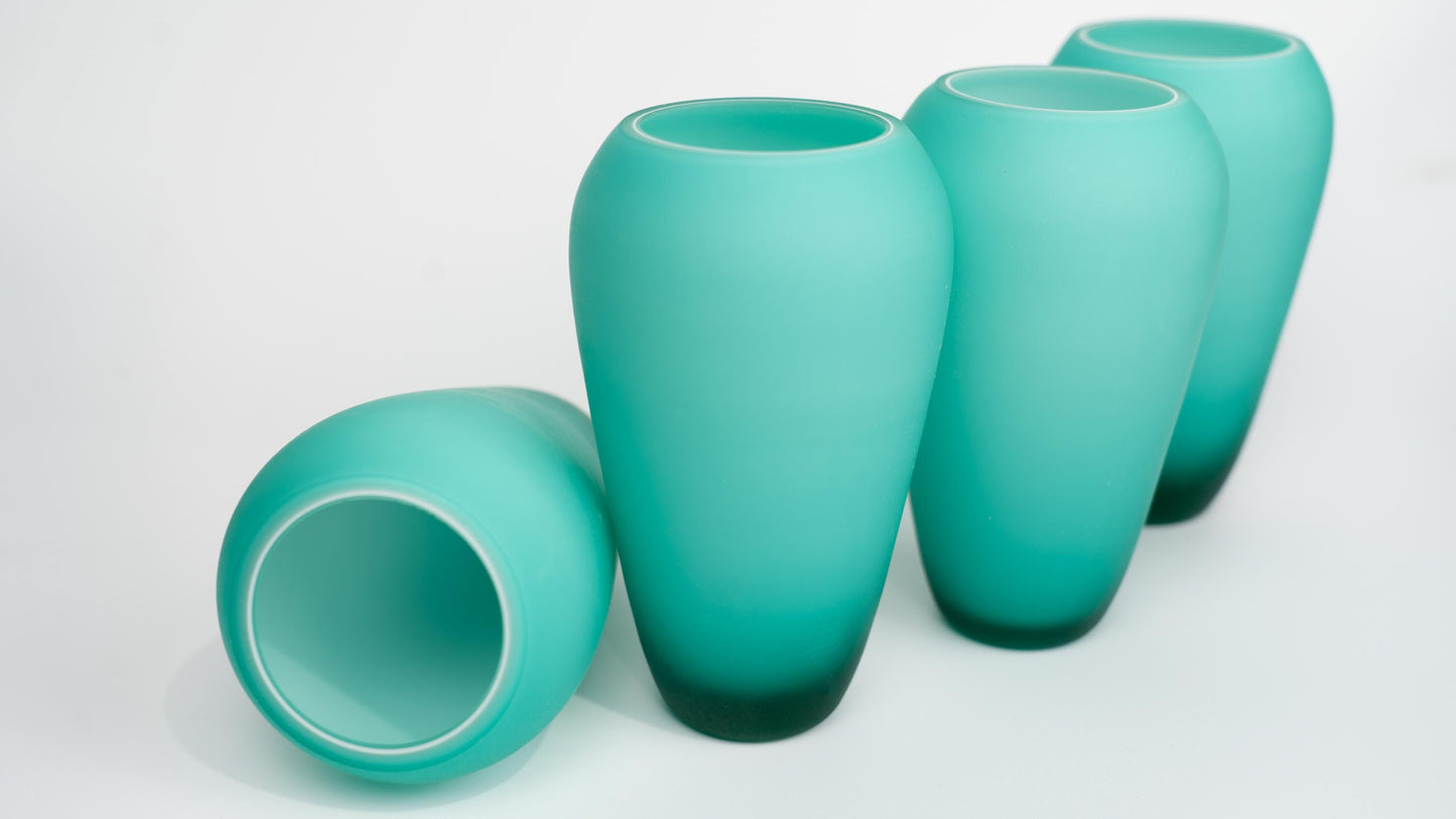 Handmade Green Water Vase