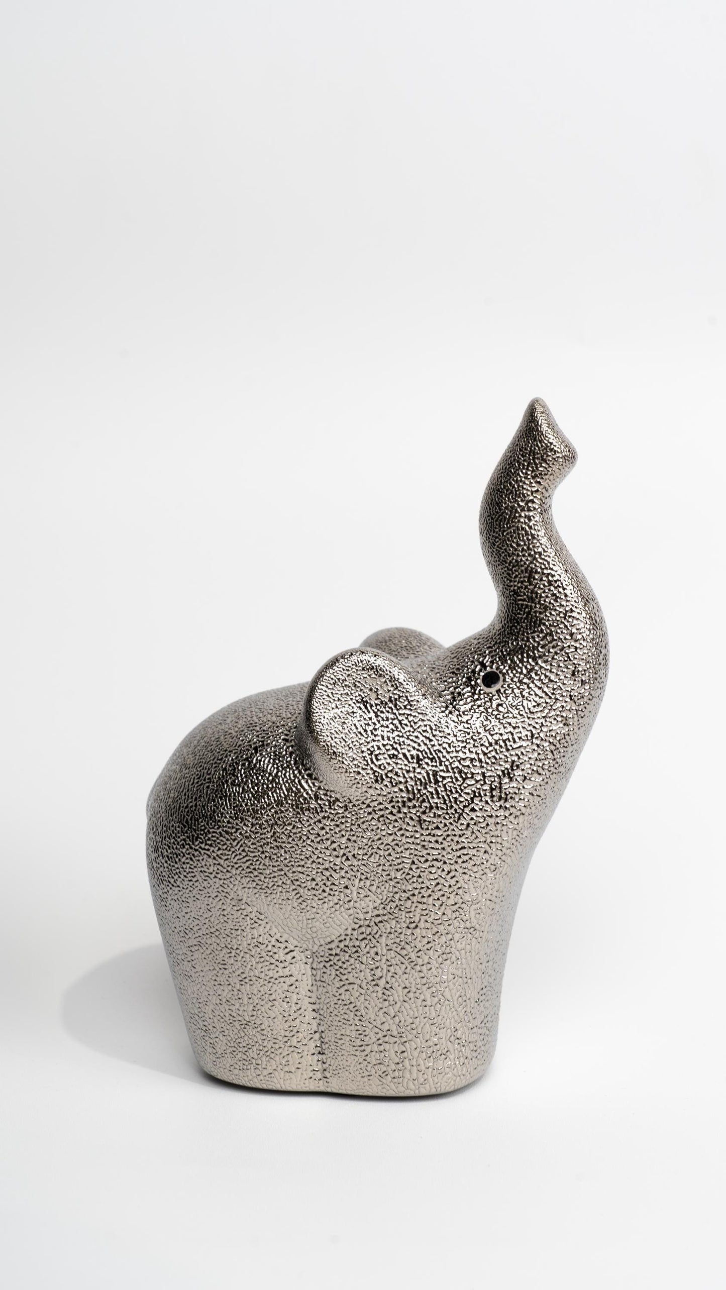 Glossy Elephant in Beige Leather Case