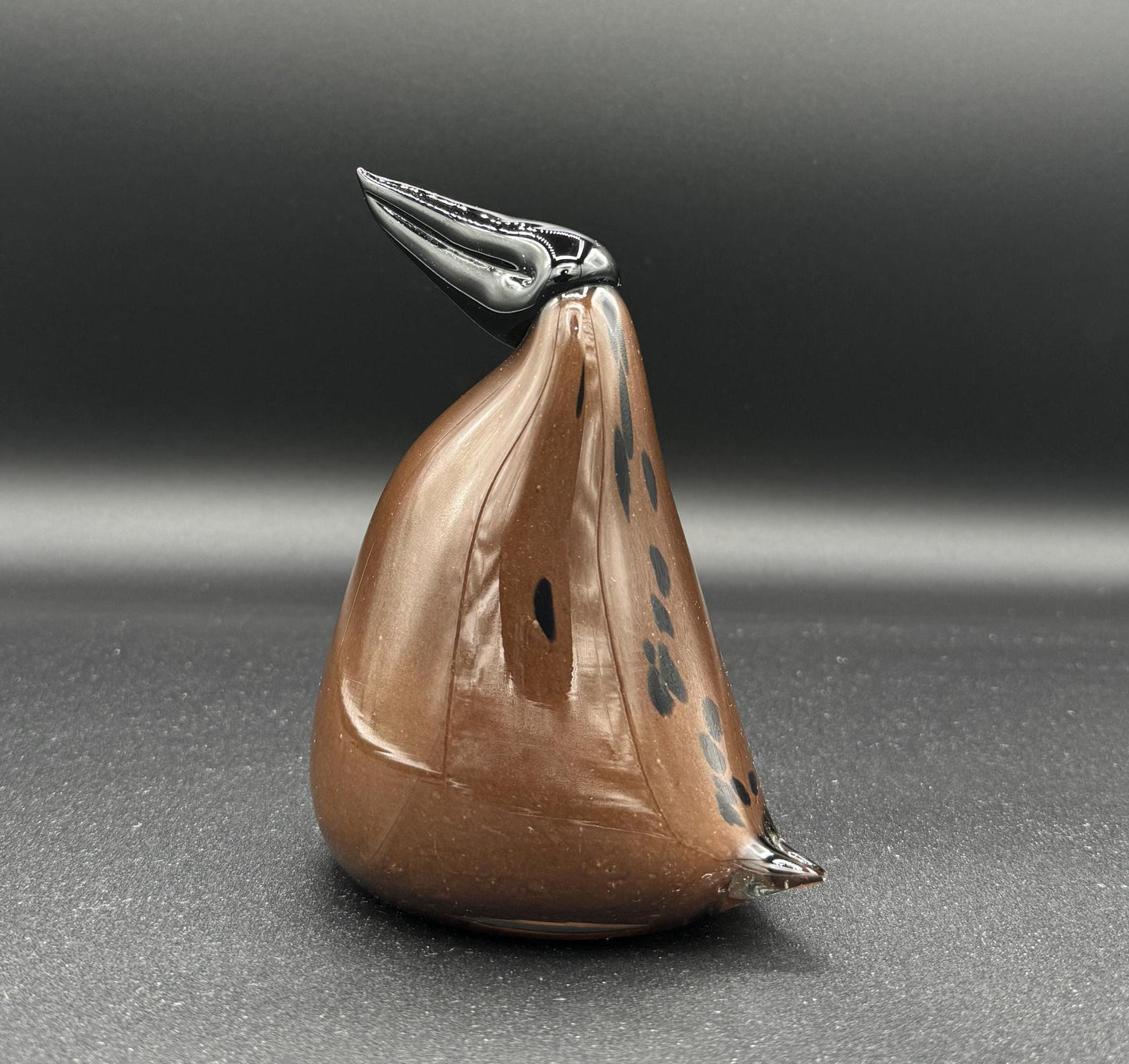 Morano crystal Brown Penguin- Whimsical and Unique Decor