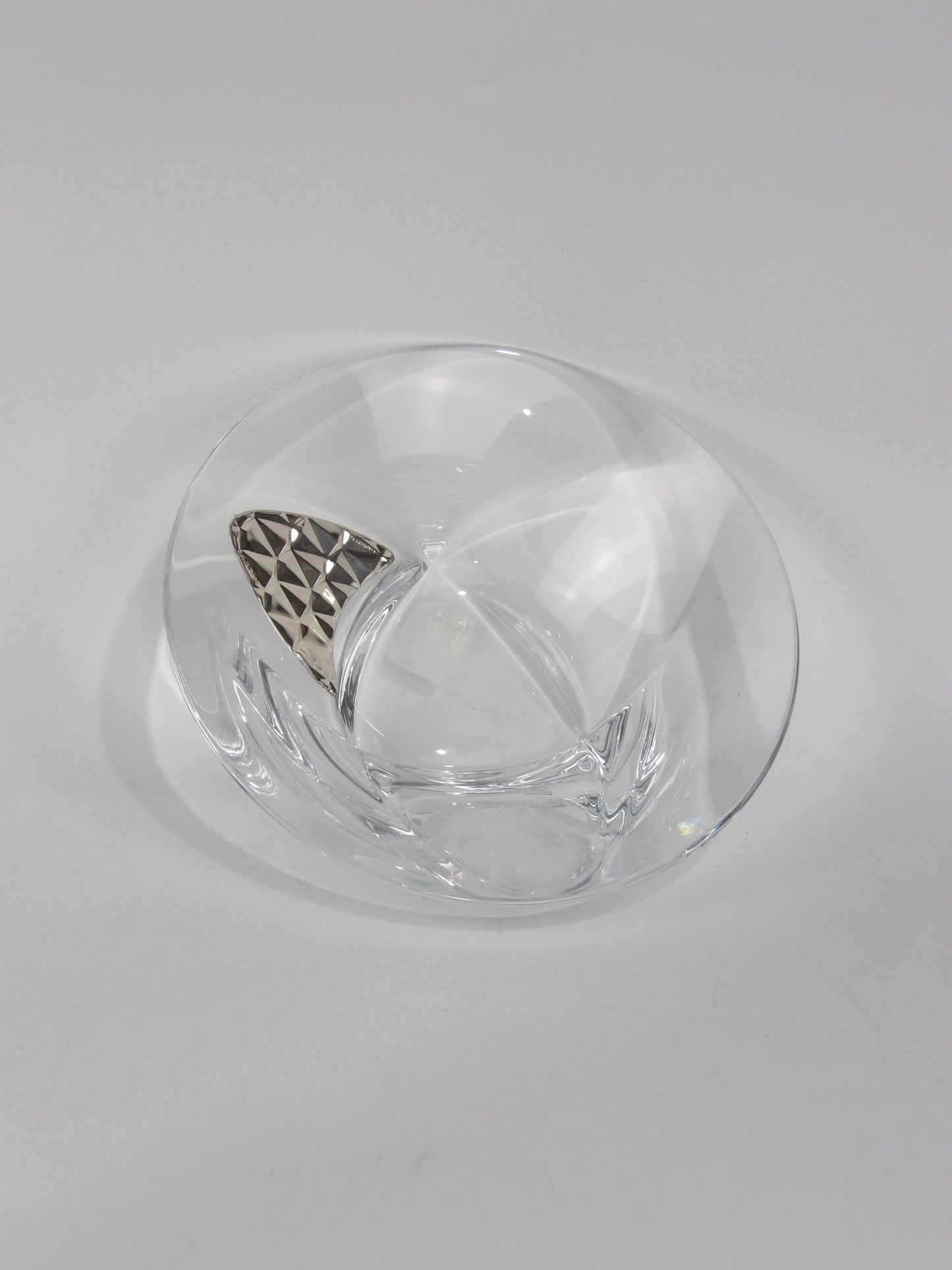 Handmade Rhombus Crystal Candle Holders with Silver-Coated Bilaminate