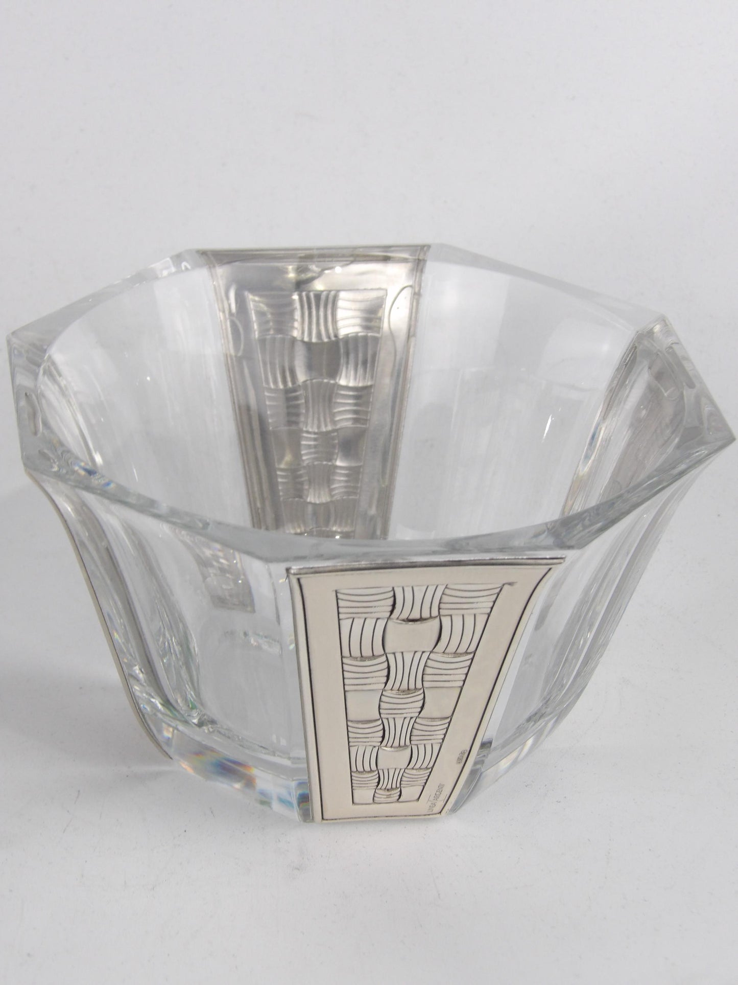 Crystal Bowl with silver coated bilaminate