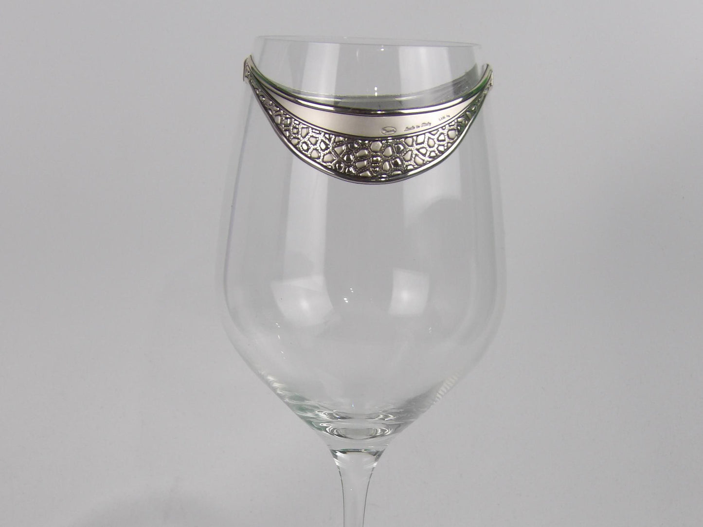Crystal Candel Holder with silver coated bilaminate