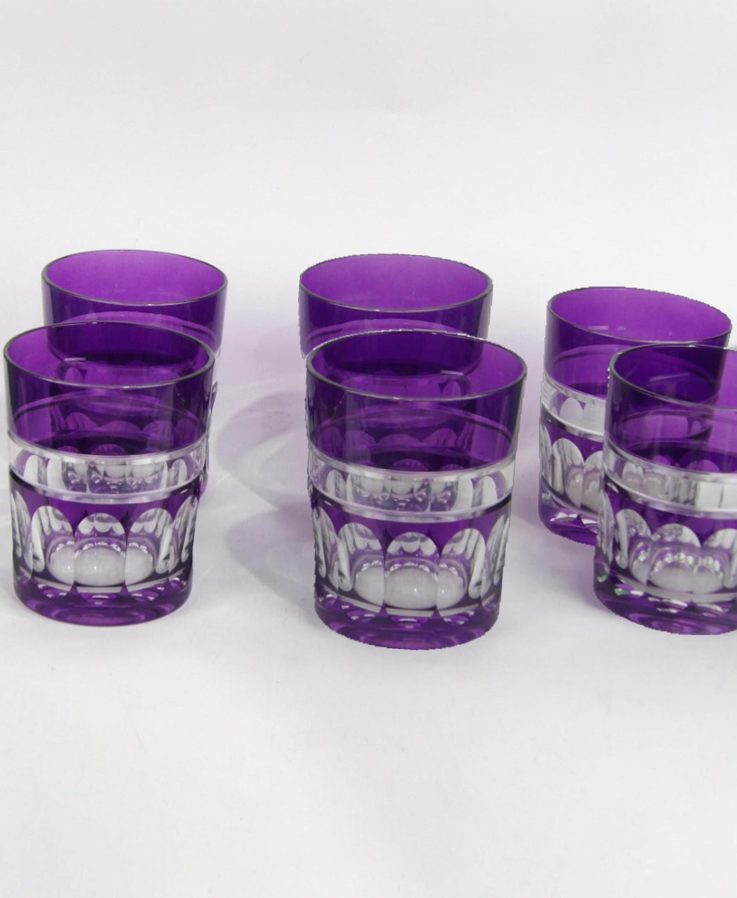 Handmade in Italy by an artisan at Linea Argenti – Whiskey Glasses in Violet Color (Set of 6)