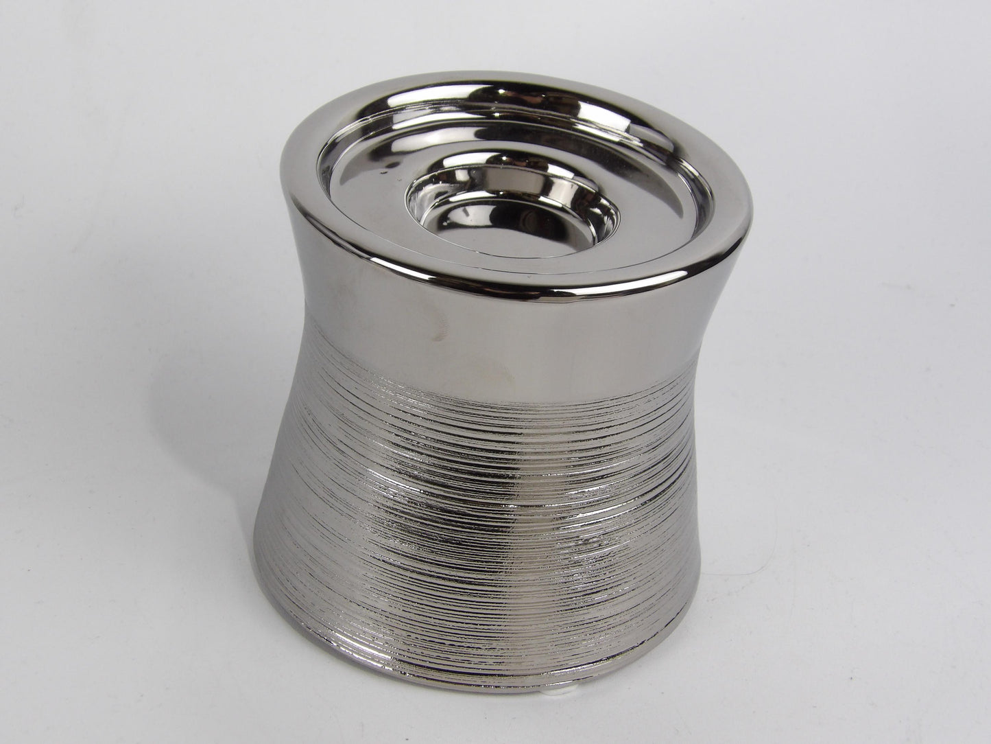 Handmade Silver Resin Candle Holder