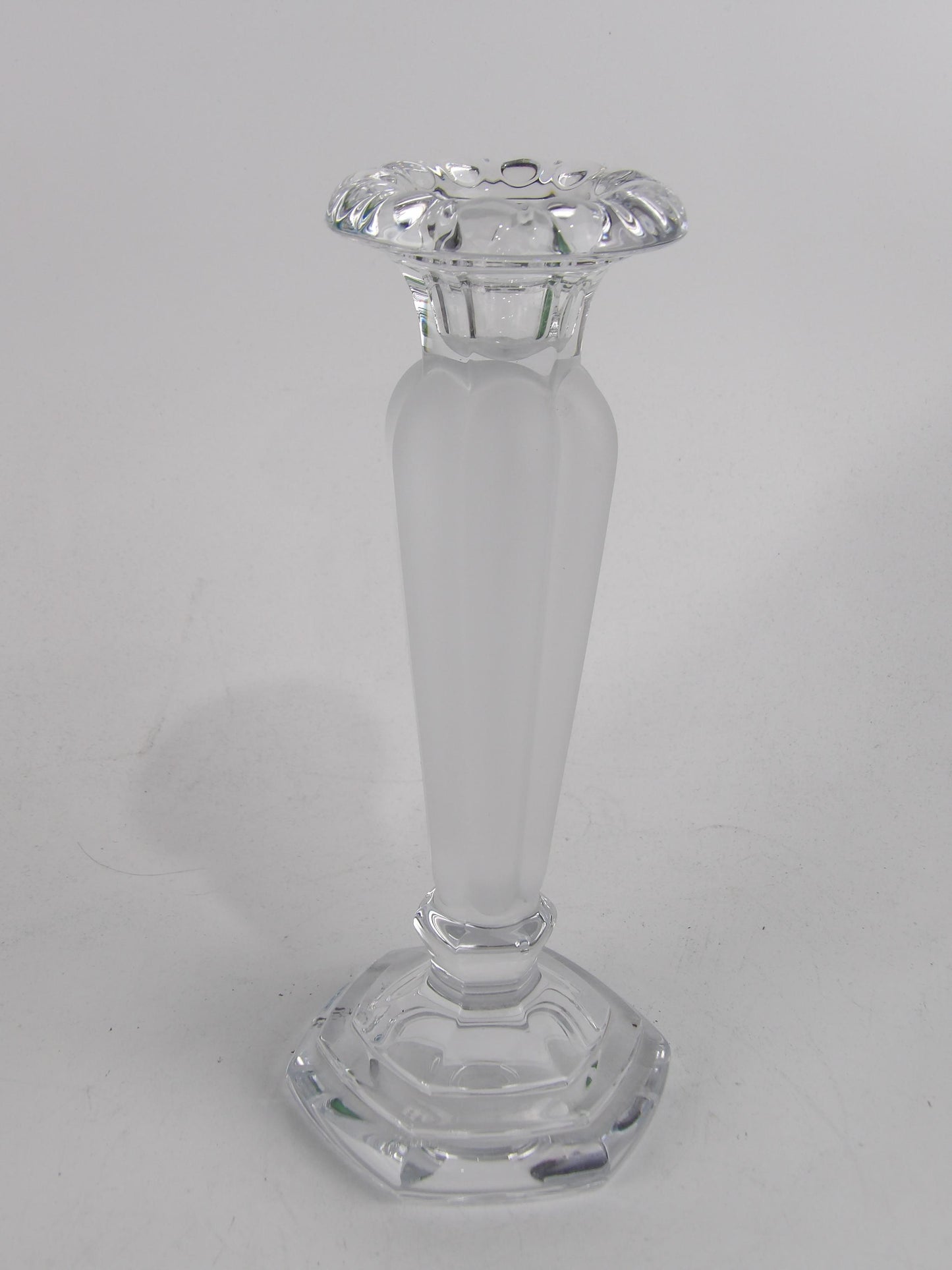 Handmade Crystal Candle Holder with Twist Decoration