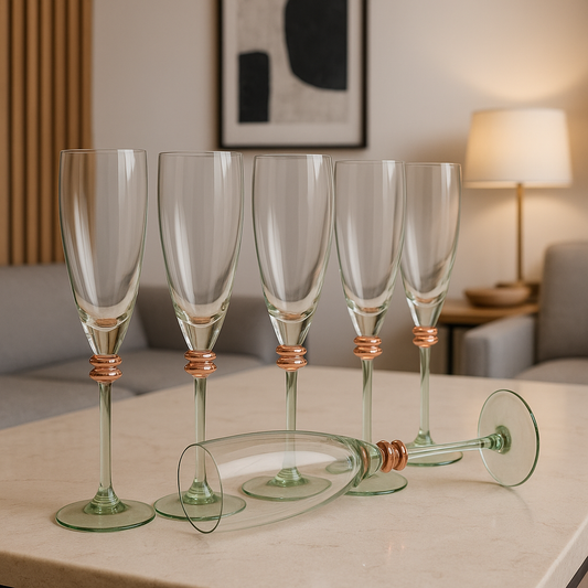 Champagne Glasses – Set of 6: Celebrate with Timeless Elegance