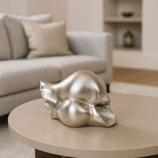 1/3 Body Sculpture in silver resin