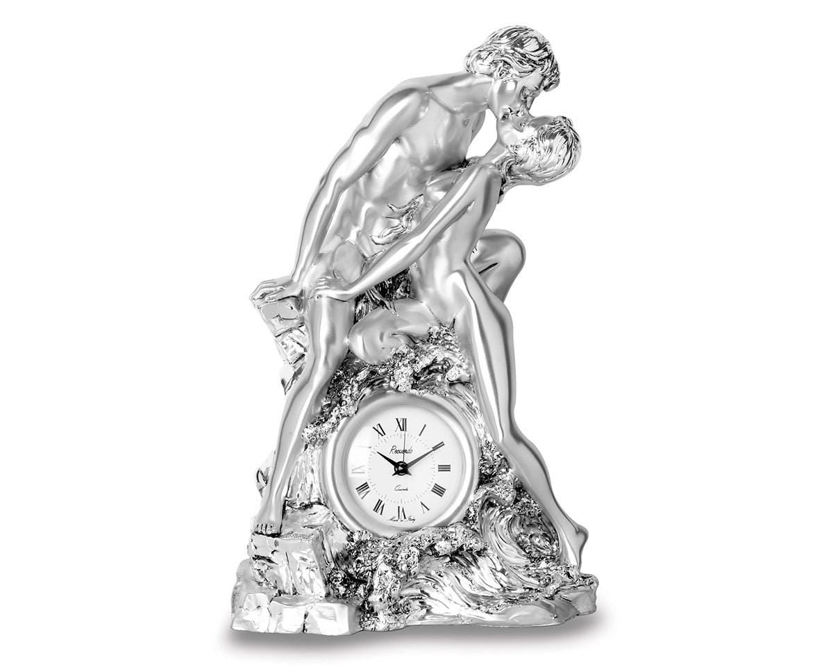 Reloj de resina plateada "Él y Ella": una expresión de amor atemporal