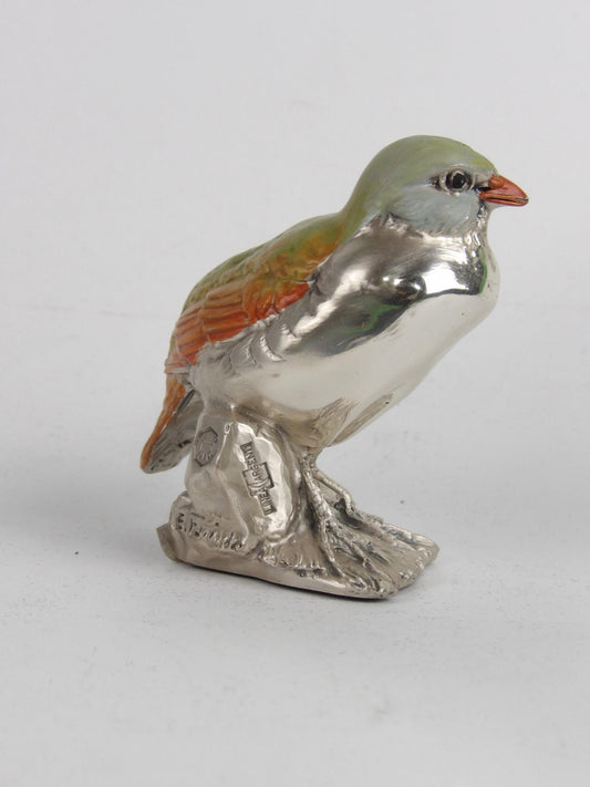 Silver Resin Bird with colors