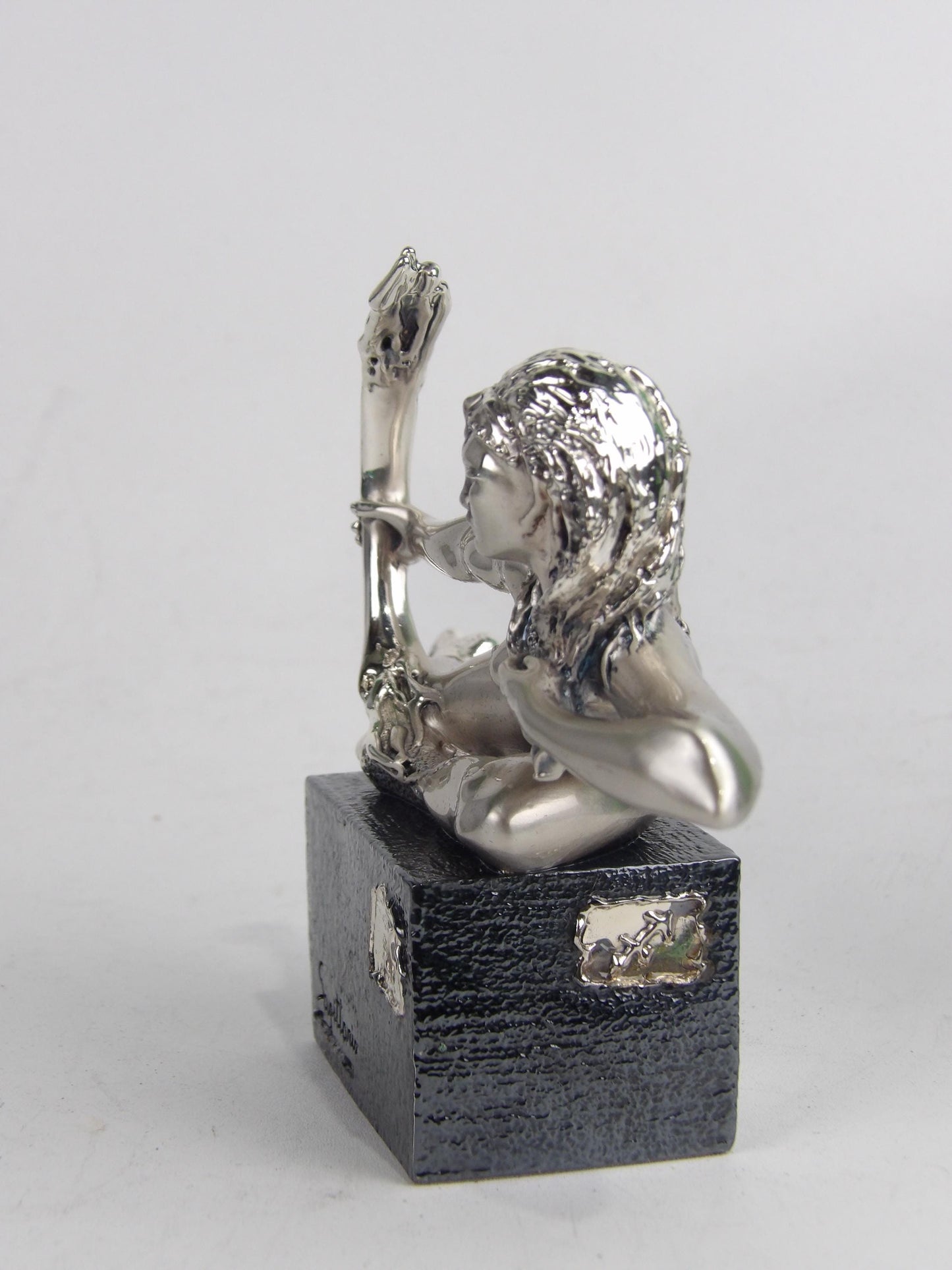 Silver-Coated Resin Zodiac Sign “Sagitarius” with Black Finish