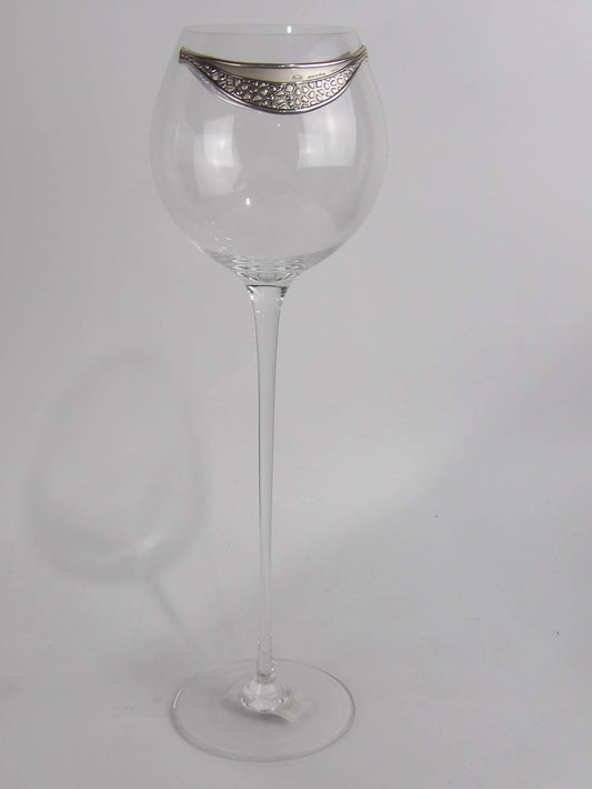 Crystal Candle Holder with Silver-Coated Bilaminate – Elegant Home Décor